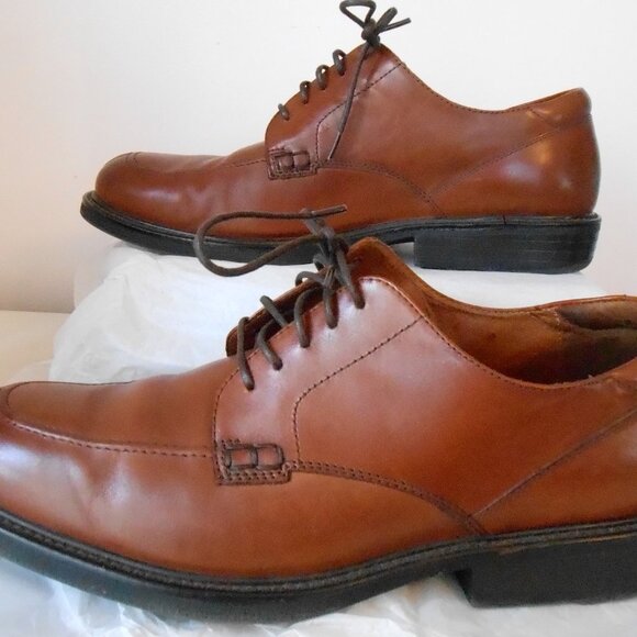 Florsheim Comfortech Brown Leather Oxford Shoes Lace Up Dot Matrix System-14M - Picture 2 of 9